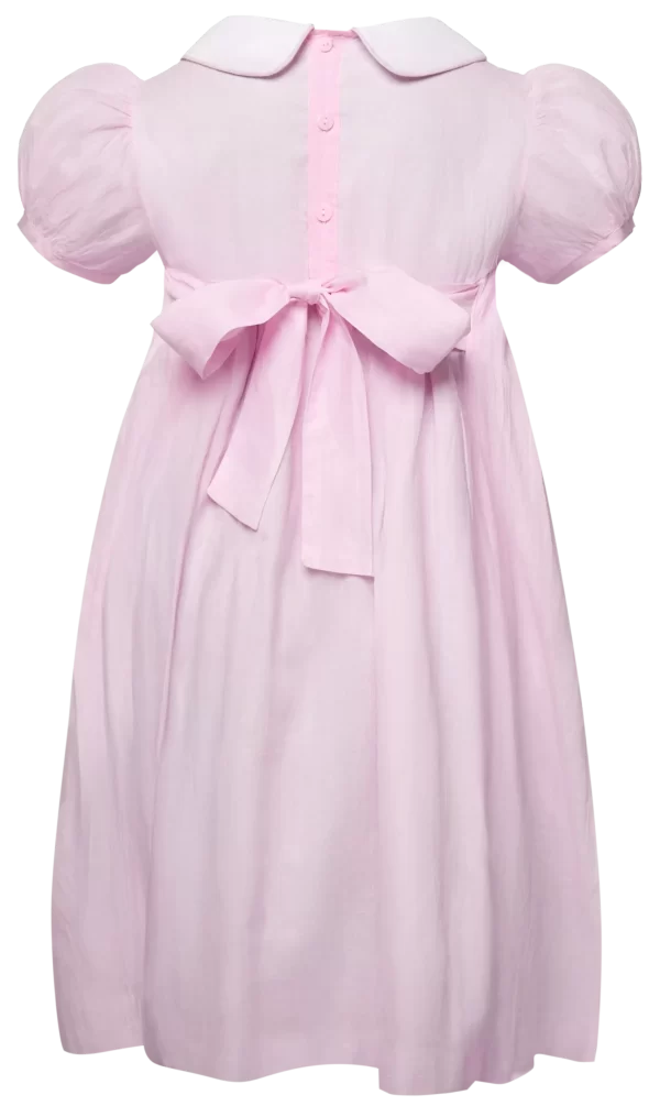 Ella pink smocked Bishop color dress - Image 2