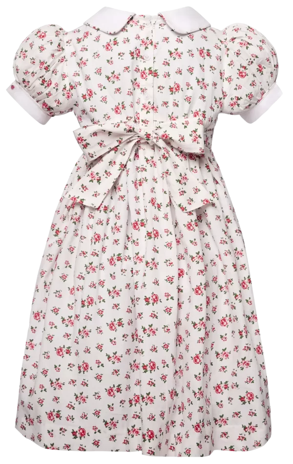 Audrey english rose embroided smoked Bishop collar dress - Image 2